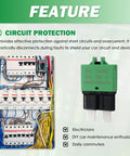 Hardcore 30A Manual Reset Fuse Mini Circuit Breaker DC 12V-32V Heavy Duty Protection visible in a wired circuit panel setup.