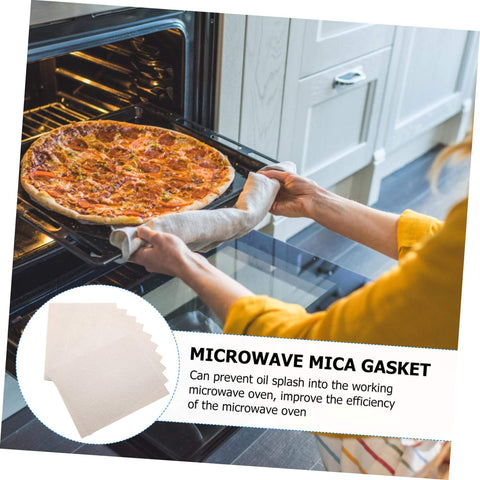 Ten Piece Microwave Mica Sheets For Oven Insulation And Heat Resistant Shield Reusable Mica Plates For Microwave Ovens in use