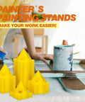 Painter using 56 Pack Pyramid Painter Stands For Canvas And Doors Elevate Your Paint Projects With Mini Cone Stands, Great For Cabinets