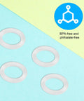 4 Pack O Ring Gasket Set For Harmony Manual Breast Pump Replacement Durable Silicone Seals Easy Install Compatible Pump Parts For Strong Suction And Leak Prevention, BPA-free rings