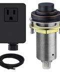 Slick Air Switch Kit For Garbage Disposal With Brass Button Matte Black Cordless Finish Six Color Options