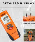 Digital Manometer For Air And Gas Pressure Testing With Dual Port Differential Gauge, 11 Units, Pro Grade Accuracy To 0.001 Psi