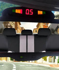 Four Sensor Car Reverse Parking Radar System with LED display showing distance in a rear-view mirror for safer backing up