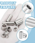 Stainless Steel M6 Spacer Set with 6mm ID by 12mm OD by 20mm Length Round Standoff Bushings for One Quarter Inch Screws Bolts Nuts 304 Grade