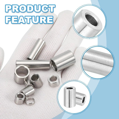 Stainless Steel M6 Spacer Set with 6mm ID by 12mm OD by 20mm Length Round Standoff Bushings for One Quarter Inch Screws Bolts Nuts 304 Grade