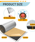 Kick Ass Heavy Duty Insulation Foam Roll Featuring Reflective Aluminum Foil Heat Shield And Waterproof Radiant Barrier, 157x13 inch, 0.2 inch thick.