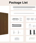 Package list for 42 By 84 Inch Concealed Sliding Barn Door With Soft Close Mechanism And Heavy Duty Track System featuring all components.