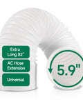 Portable Air Conditioner Exhaust Hose Kit With 5.9 Inch Diameter And 82 Inch Length Anti Clockwise Thread Universal Duct Hose