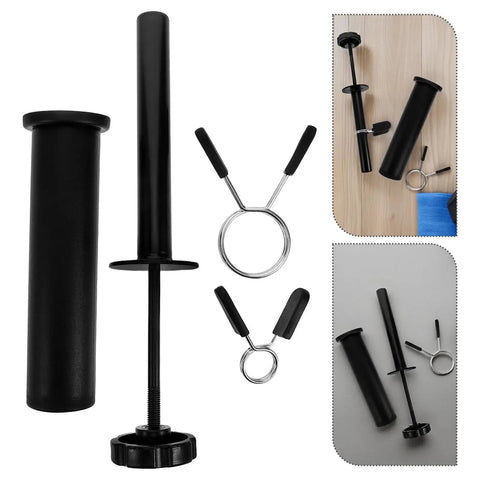 Weight Stack Extender Pin For Gym Gear, Heavy Duty Carbon Steel Barbell Plate Organizer, space-saving sleeve displayed on table