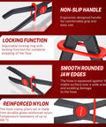 Product features of Hose Pinch Off Pliers Set Straight 5.9 To 10 Inches Clamp Pliers with locking function and reinforced nylon material