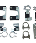 Complete Dual Exhaust Hanger Kit Fits 1958-1964 Chevy Passenger Cars Like Impala Bel Air And More Includes Front Rear Brackets For 2 Inch Mufflers, steel clamps