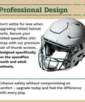 Elite Knurled Thumb Screws For Riddell SpeedFlex Football Helmets Youth And Adult Secure Replacement Fasteners close-up on helmet with chin strap.
