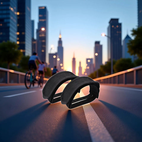 Two Pack Bike Pedal Straps Toe Clips For Kids And Adults Adjustable Nylon Foot Straps For Fixed Gear And Regular Cycling
