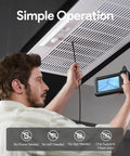 Person using Industrial Borescope Tool With 4.3 Inch IPS Screen Bluart 3.0 Tech HD Endoscope Camera to inspect air vent