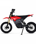 Kickin Up Dust On Gnarly Trails With This Badass Electric Dirt Bike For Adults And Teens featuring a sleek red and black design.