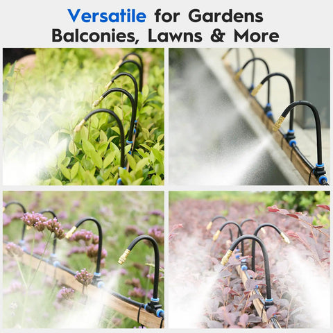 Automatic Drip Irrigation Kit With Five Sixteenth Inch Tubing Copper Atomizing Nozzles for garden and greenhouse