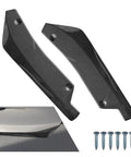 2 Pack Universal Car Rear Bumper Lip Splitter Canard Diffuser With Side Fins Fenders Skirt Protector, carbon fiber look, screws included