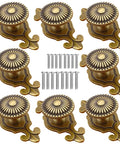 Gold Brass Cabinet Knobs Set Dope Retro Mushroom Drawer Pulls With Backplates Boss Dresser Handles For Kitchen Cabinets Cupboards Wardrobes Easy Install 8 Pack Classic Charm, 8-pack gold brass knobs with screws