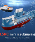 Mini RC Submarine Remote Control Boat Waterproof Diving Toy With Three Motors For Precise Static Diving Propeller And Rudder System