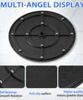 Buttery Smooth 10 Inch Lazy Susan Turntable Organizer black swivel platform with ball bearings for smooth rotation.