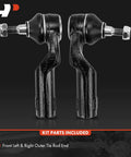 Pair Front Outer Tie Rod Ends For Mazda 3 2004-2013, 3 Sport 2009-2013, And Mazda 5 2006-2010 2012-2017, Driver And Passenger Side