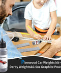 Pinewood Derby Car Weights Kit With 4 Ounce Total Weight Lead Free Derby Weights And Half Ounce Graphite Powder Graphite Lubricant