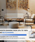 Living room lighting example with GU10 Dimmable LED Light Bulbs 4.5W 5000K Daylight White 40 Degree Beam and dimmer switch.