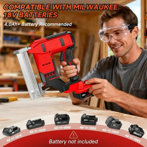 Heavy Duty 2 In 1 Cordless Brad Nailer And Stapler Delivers Spot On Straight Shots For Woodworking And Upholstery Repairs Includes 1200 Nails And Staples For Snappy Grab And Go Setup Ends Cord Knot Frustration Lets You Knock Out Tasks Fast With Raw Power