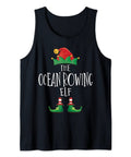 Elf Themed Family Matching Pajamas Set For Christmas Tank Top And Holiday Photos Ocean Rowing Inspired Group PJs design