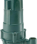 Heavy Duty Grinder Pump For Wastewater And Effluent Moves Sewage Without Breaking A Sweat Features Three Quarter Hp 115 Volt Motor Vertical Discharge 1 1 4 Inch Npt Port 40 Gpm Flow Built Rock Solid For Daily Grind, green metallic pump with vertical discharge and hose connector.