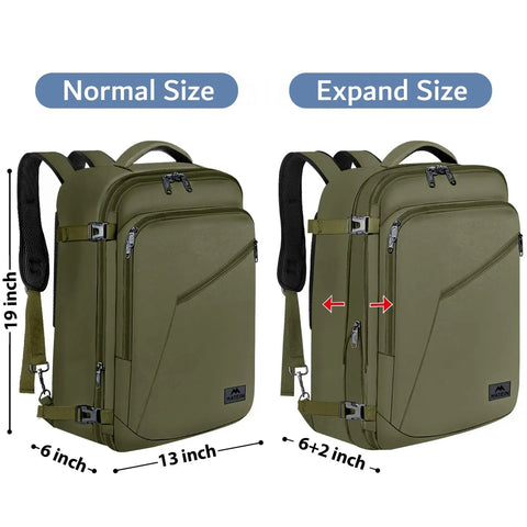 Expandable Air Travel Backpack With Trolley Sleeve ✓ Expandable Air Travel Backpack With Trolley Sleeve ✓