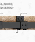 8ft box rail track and connectors from Heavy Duty 8Ft Double Sliding Barn Door Hardware Kit With Box Track For Exterior Doors.