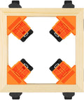 90 Degree Woodworking Corner Clamps Set Of 4 Pro Right Angle Clamp Kit holding wooden frame, adjustable thickness