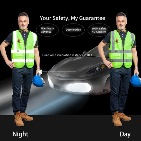 Heavy Duty Top Shelf High Visibility Safety Vest Built Different With Thick Reflective Strips And Deep Storage Pockets For Long Haul Construction Days In Cool Breathable Green Mesh Large
