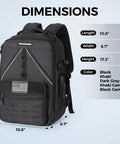 KarryAll KastMate Fishing Tackle Backpack Water Resistant Tackle Bag With 2 Rod Holders, size and color dimensions chart