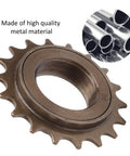 18 Tooth Steel Single Speed Freewheel for Bicycles Durable Replacement Part with Precise Internal Threads for Tight Hub Fit