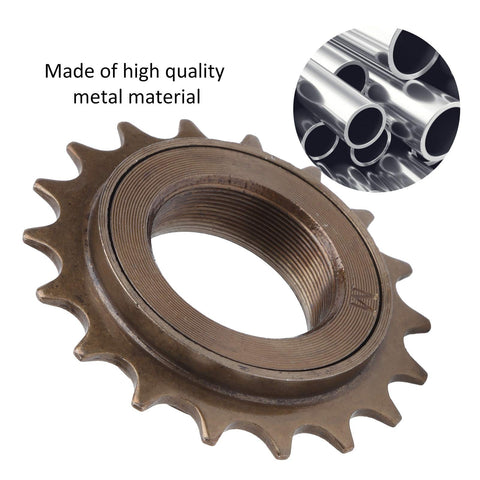 18 Tooth Steel Single Speed Freewheel for Bicycles Durable Replacement Part with Precise Internal Threads for Tight Hub Fit