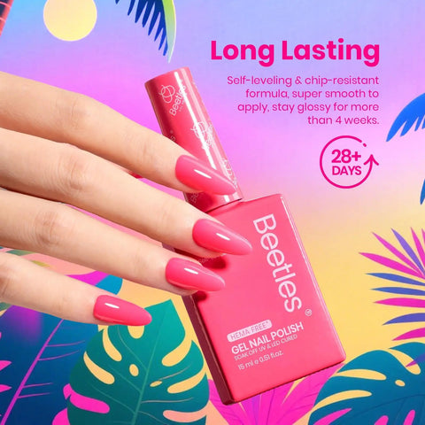 Neon Gel Nail Polish Set With 6 Bold Neon Colors Tropical Mood HEMA Free Soak Off UV LED Rainbow Bright Summer Manicure 15ML Each Hot Pink