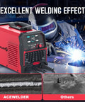 140A Gasless Flux Core MIG Welder 3 In 1 MIG MMA TIG Capabilities Portable 110V IGBT Inverter Welder in use