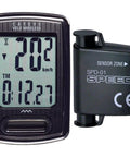 Velo Wireless Bike Computer With Real Time Speed And Pace Arrow, Max And Average Speeds, Total And Trip Distances, Sleek Black