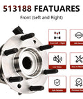 Front Wheel Hub Bearing Assembly Compatible With Chevrolet Trailblazer 2002 2009 SSR 2003 2006 GMC Envoy 2002 2009