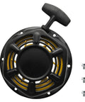 Pull Start Assembly Recoil Starter Hex Type for Champion 4000 4500 3500 Generators with screws, black handle and yellow vented design