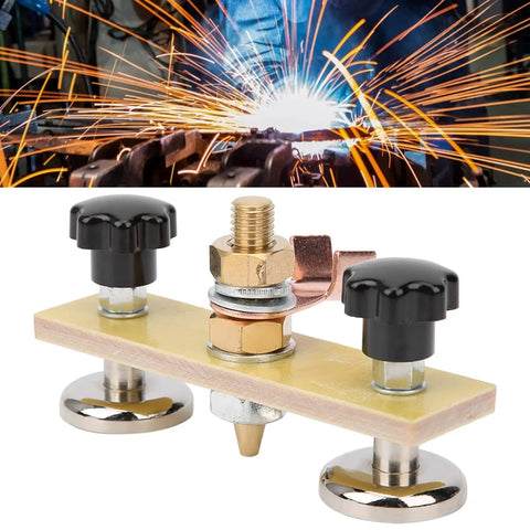 Heavy Duty Magnetic Ground Wire Clamp For Welding With Insulated Holder, durable construction for metal projects.