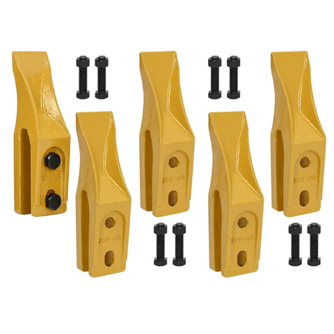 Five Set Trenching Bucket Teeth Kit For Skid Steer Backhoe Bolt On Teeth with Bolts and Nuts for Mini Excavators