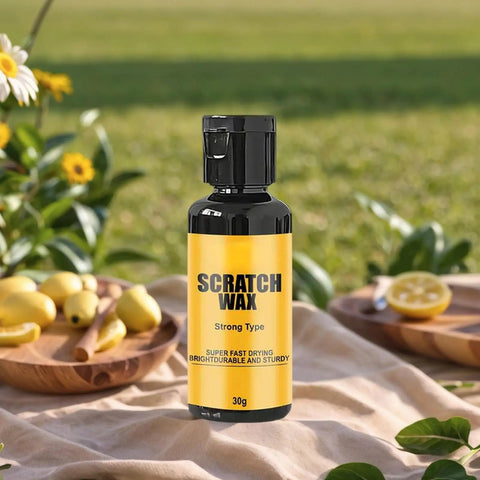 30g bottle of Glasses Scratch Remover And Anti Fog Lens Cleaner Spray Compact Travel Kit placed on a table with lemons and flowers