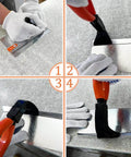 11 Inch Hand Seamer Sheet Metal Tool With 45 Degree Jaws And PVC Handle showing bending and flattening in HVAC work