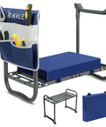 Beefy Heavy Duty Garden Kneeler And Seat With Thick Kneeling Pad Foldable Gardener Stool With Tool Pouch Converts To A Chair 3 In 1 Design Supports Up To 838 Lbs Great Gift For Gardeners.