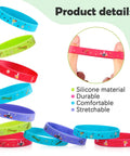 Science Party Favors Silicone Bracelets Bulk Multicolor Lab Wristbands Set 36 Pcs, showcasing durability and comfort features
