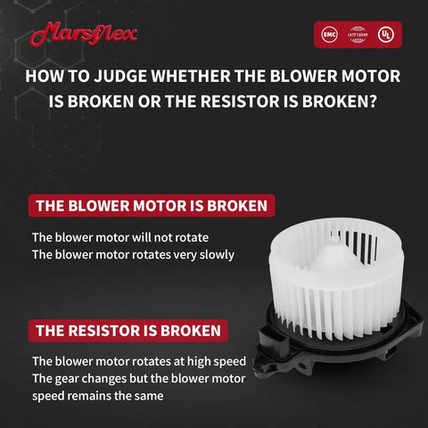 Diagram showing a front blower motor for Toyota Tacoma 2005 through 2015 replacement fan OE 700188 75846 PM9297.