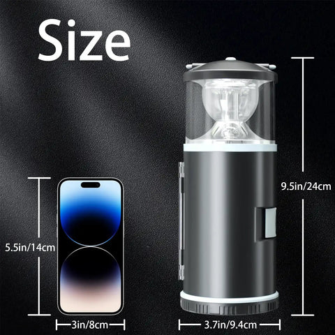2-In-1 Camping Lantern And 15 Piece Tool Kit For Outdoors And Survival Gear, Portable Emergency Set, size comparison with phone